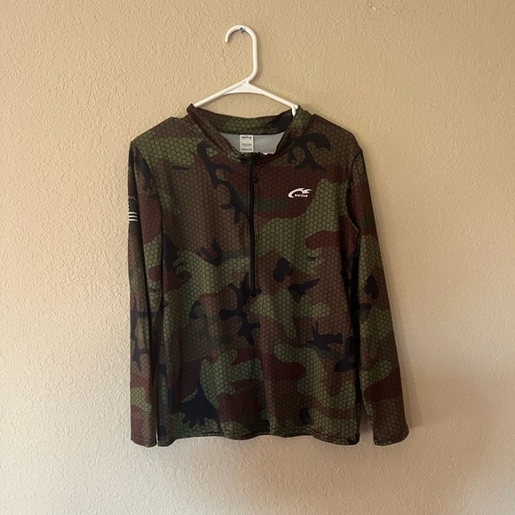 Performance Mesh Hexacamo 1/2 Zip Top - Picture 1 of 4